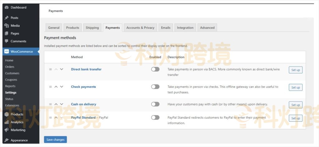 WooCommerce收款怎么设置？